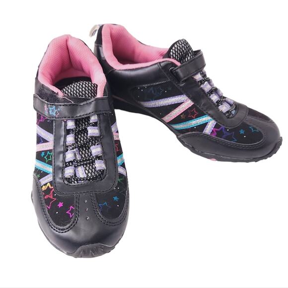 Girls Sneakers Size 4 Danskin Black, Hook and Loop Closure Athletic Shoes - Picture 7 of 7